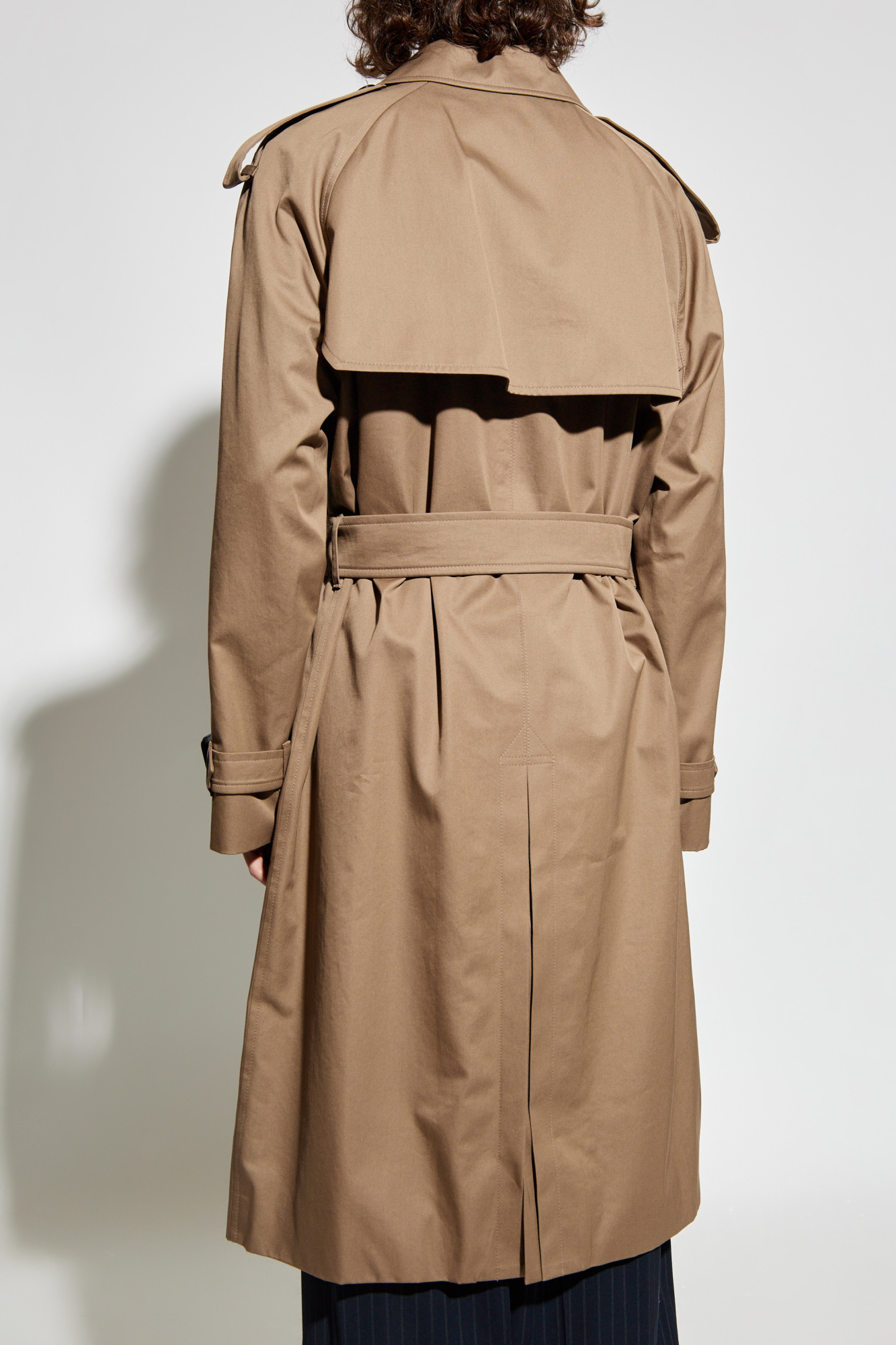Brown Double-breasted trench coat with belt Burberry - Vitkac GB